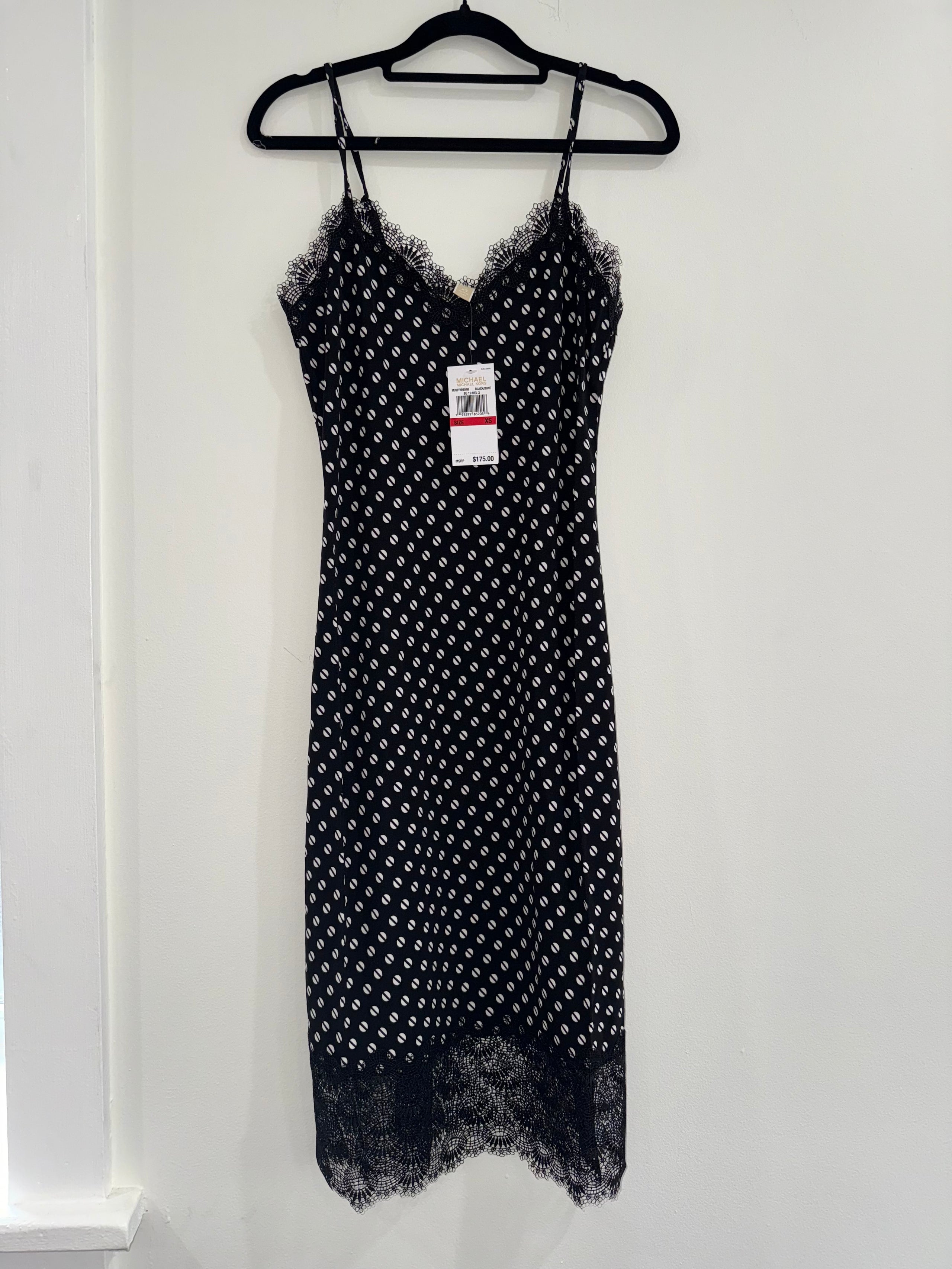Michael Kors Dot Matte-Jersey Slip Dress