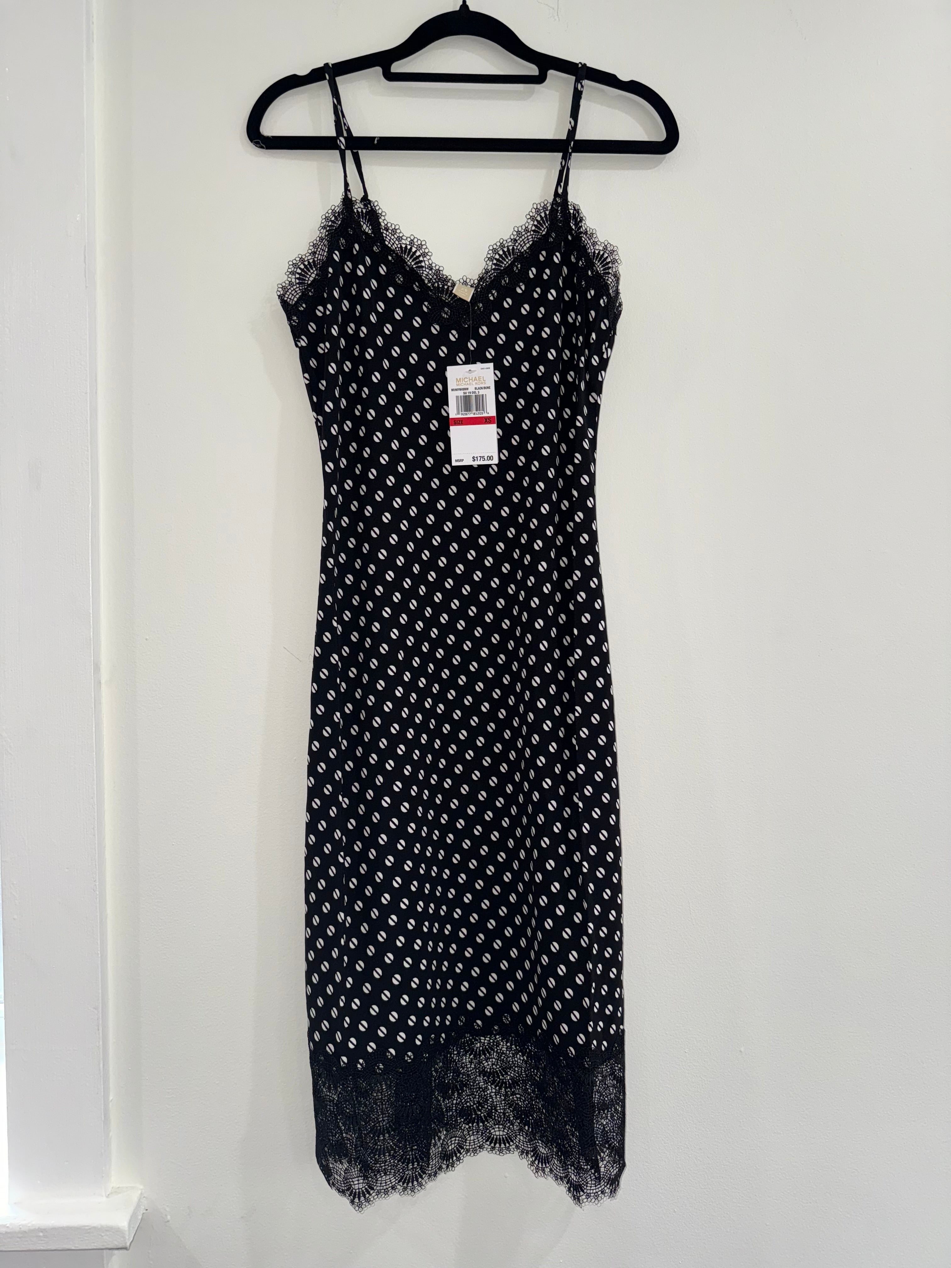 Michael Kors Dot Matte-Jersey Slip Dress