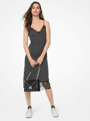 Michael Kors Dot Matte-Jersey Slip Dress